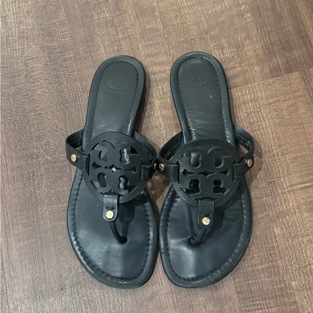 Black Tory Burch Miller Sandals